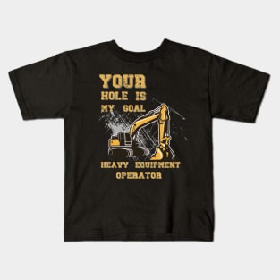 Heavy Equipment Operator Kids T-Shirt